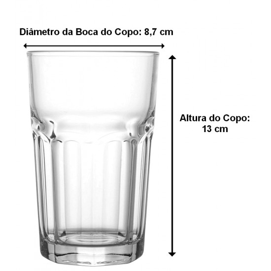 Copo 310ml Alto Allure Em Vidro Wolff